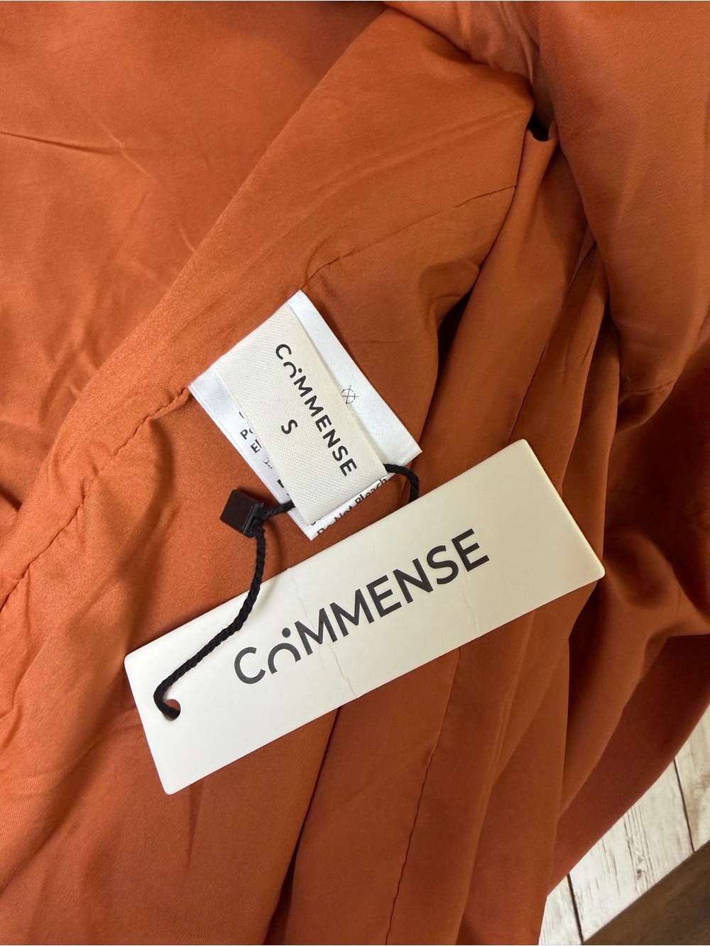 Commense Rust Orange Mini Dress Small NWT with Belt Sleeveless Tailored - Picture 7 of 9